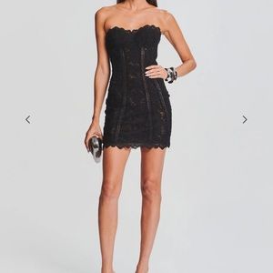 Retrofete Paris Black Lace Short Dress